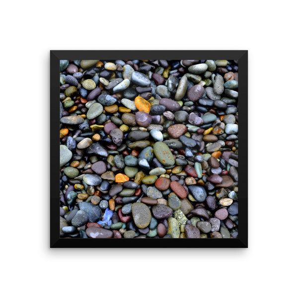Lima Coastal Pebbles, Framed Art, - Explore Dream Discover