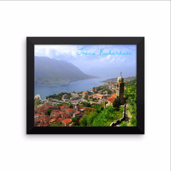 Kotor Hilltop, Framed Art, - Explore Dream Discover