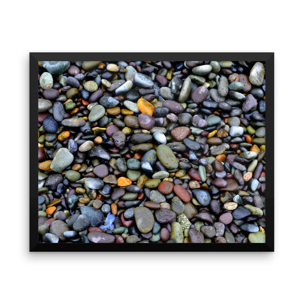 Lima Coastal Pebbles, Framed Art, - Explore Dream Discover