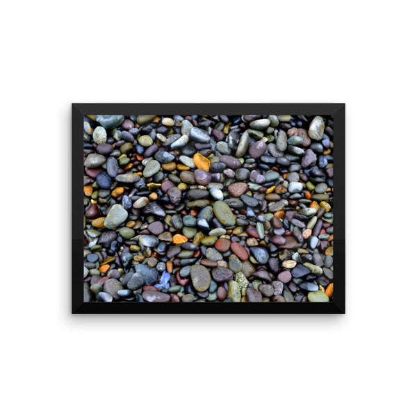 Lima Coastal Pebbles, Framed Art, - Explore Dream Discover