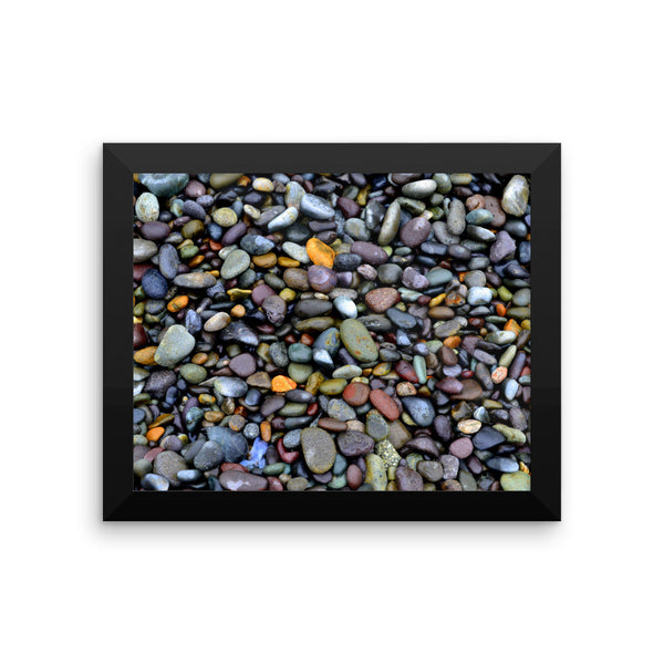 Lima Coastal Pebbles, Framed Art, - Explore Dream Discover