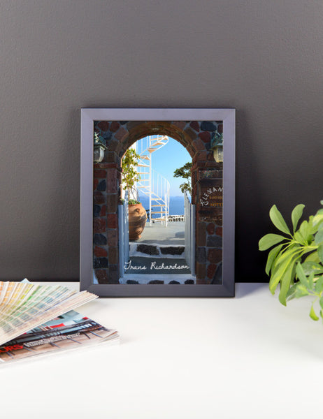 Santorini Spiral, Framed Art, - Explore Dream Discover