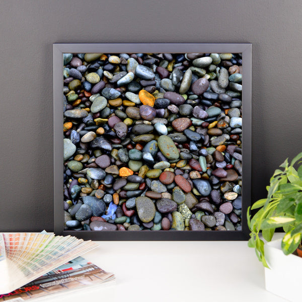 Lima Coastal Pebbles, Framed Art, - Explore Dream Discover