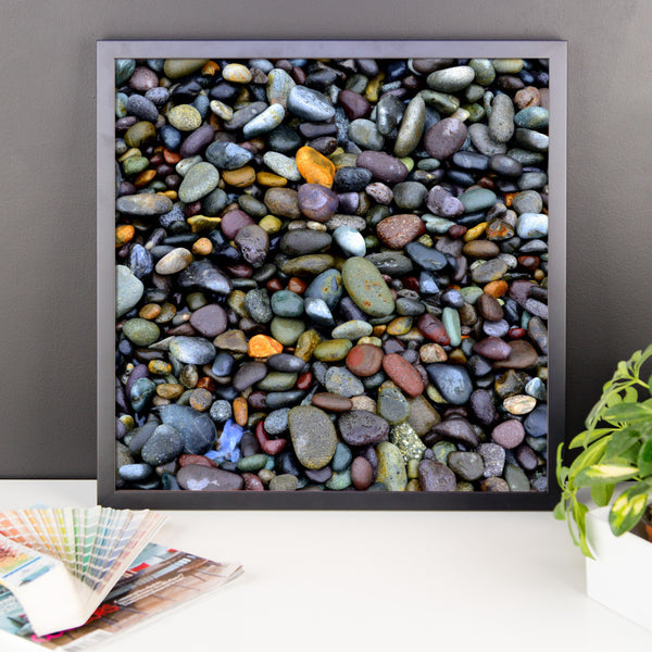 Lima Coastal Pebbles, Framed Art, - Explore Dream Discover